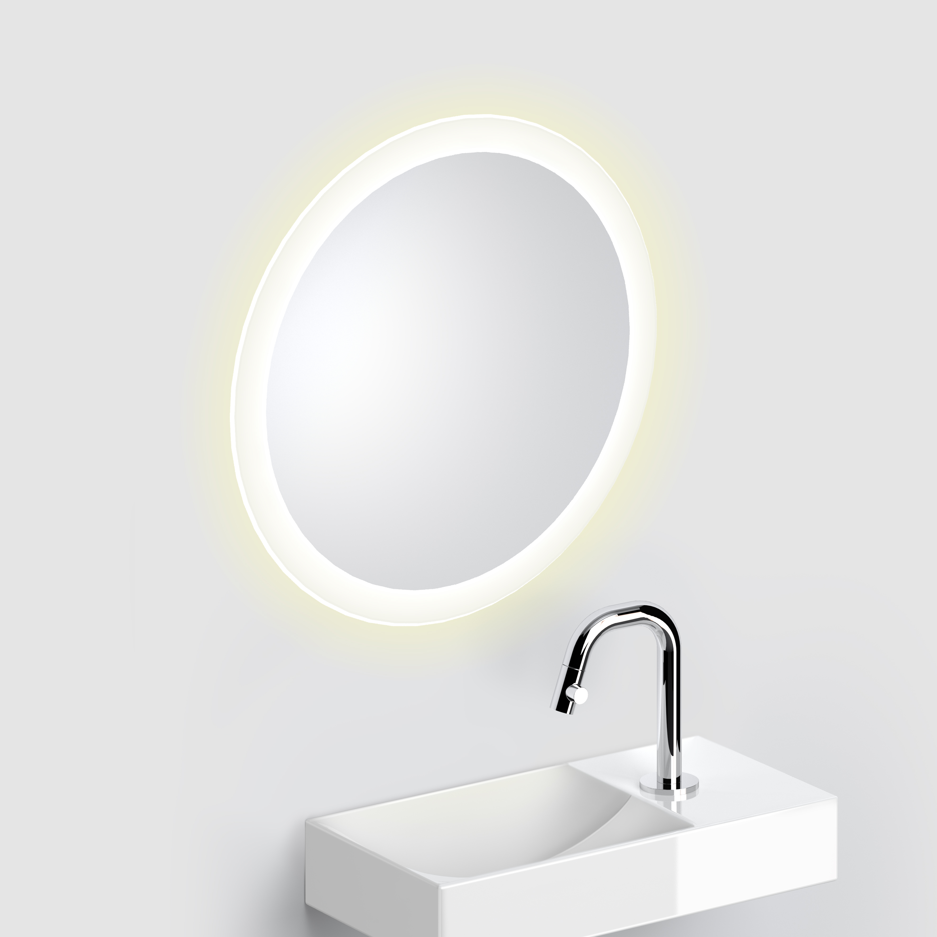 eer mot Tegenover Clou Look at Me spiegel 40cm LED-verlichting IP44 satijnrand  CL/08.07.040.04 > Look at Me spiegels met verlichting > Clou > Sanitair >  Sanispecials.nl | Echt alles voor je badkamer, toilet & keuken!